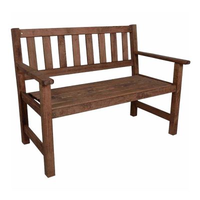 Παγκάκι διθέσιο Klara Megapap από ξύλο οξιάς σε χρώμα καρυδί εμποτισμού 115x65x85εκ.