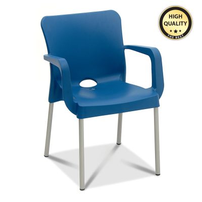 Πολυθρόνα κήπου Terry Megapap από PP χρώμα σκούρο μπλε 55x54x81εκ.