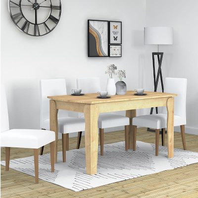 Τραπέζι Marlon Megapap επεκτεινόμενο μελαμίνης χρώμα sonoma 140+40x80x76εκ.