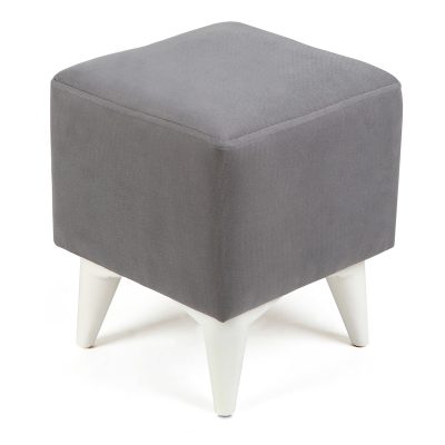 Σκαμπώ Liam Megapap υφασμάτινο χρώμα γκρι 35x35x43εκ.