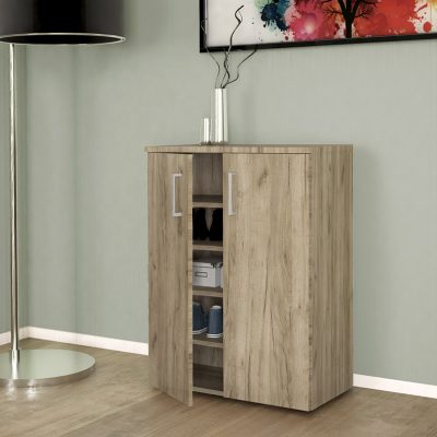 Παπουτσοθήκη μελαμίνης Vico Megapap χρώμα γκρι oak 60x33x81εκ.