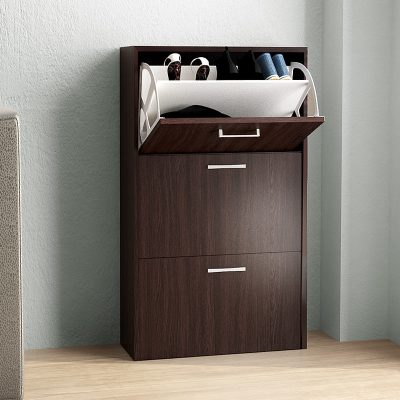 Παπουτσοθήκη μελαμίνης Luigi Megapap 18 ζευγών χρώμα wenge 59x25x125εκ.