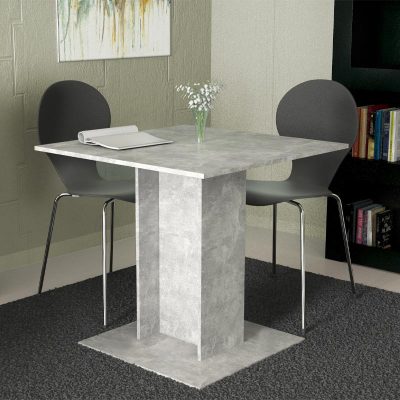 Τραπέζι Clement Megapap από μελαμίνη χρώμα γκρι σκυροδέματος 79x79x77εκ.