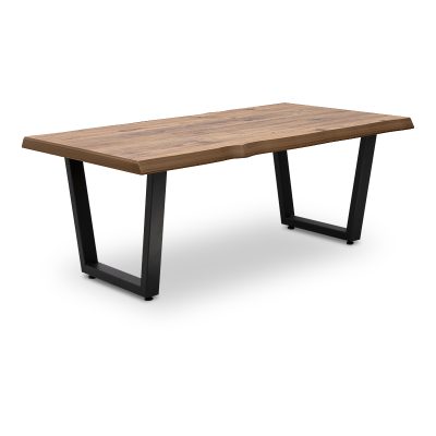 Τραπεζάκι σαλονιού Messina Megapap Mdf - μεταλλικό χρώμα ακακίας 114x62x46εκ.