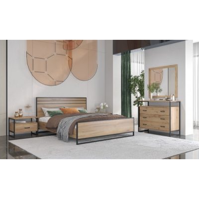 ΞΥΛΙΝΟ ΚΡΕΒΑΤΙ Ν98 ΜΕ ΣΤΡΩΜΑ